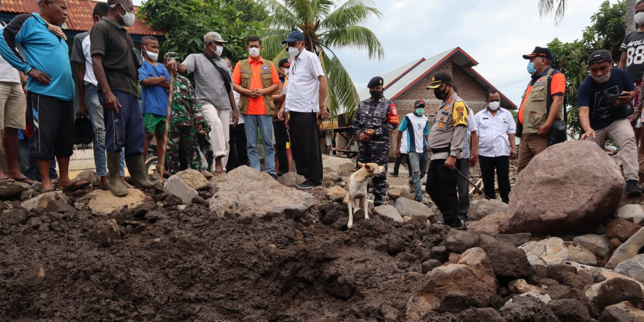 Libatkan SAR Dog, Mencari Korban Hilang Dampak Siklon Seroja