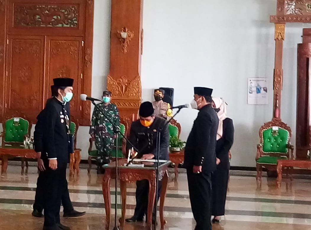 Dandim Madiun Hadiri Pelantikan dan Pengambilan Sumpah Jabatan Pimpinan Tinggi Pratama Kabupaten Madiun