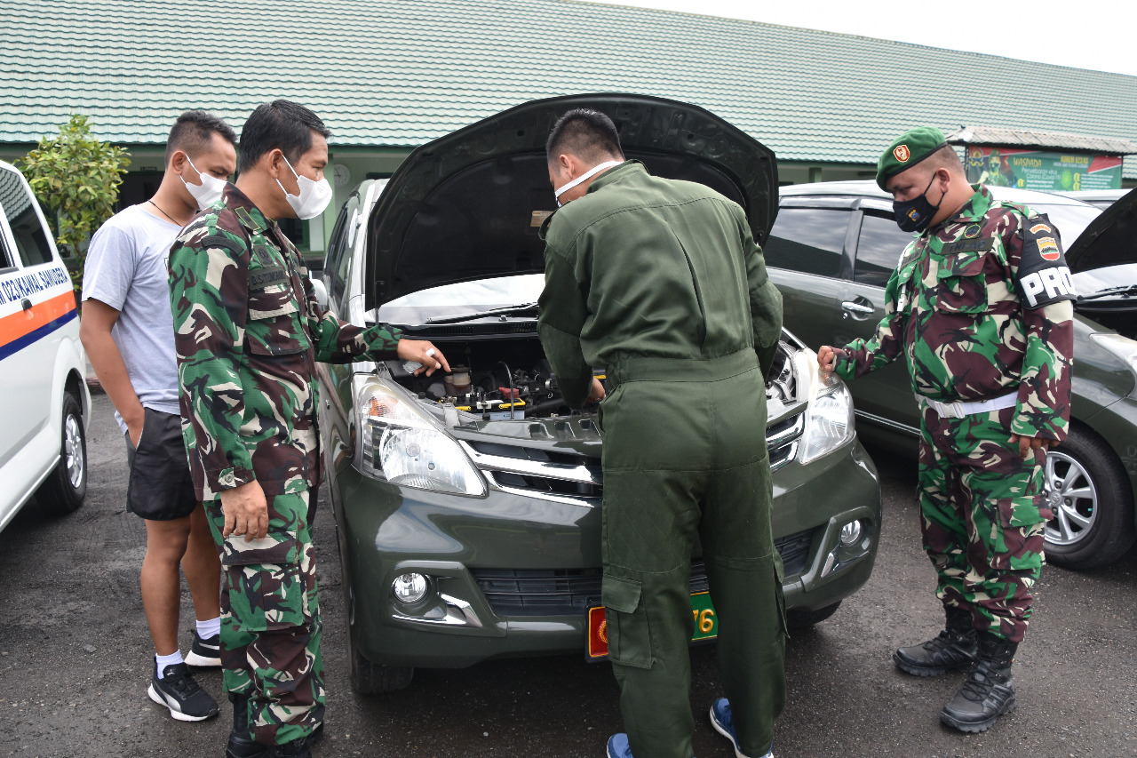 Korem 023/KS Laksanakan Pengecekan Kendaraan Dinas