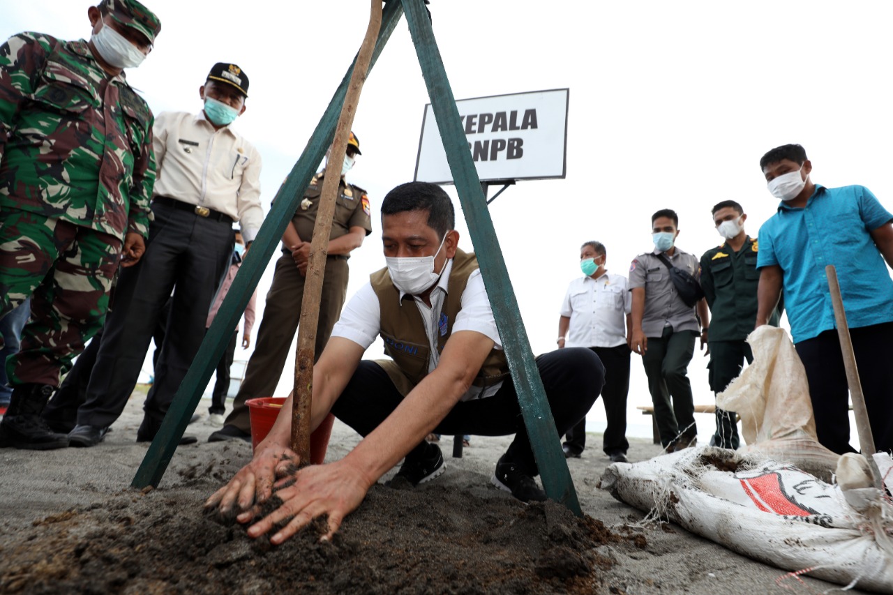 Jejak Doni Monardo Merawat Benteng Alami Gempabumi dan Tsunami di Pantai Kata Pariaman