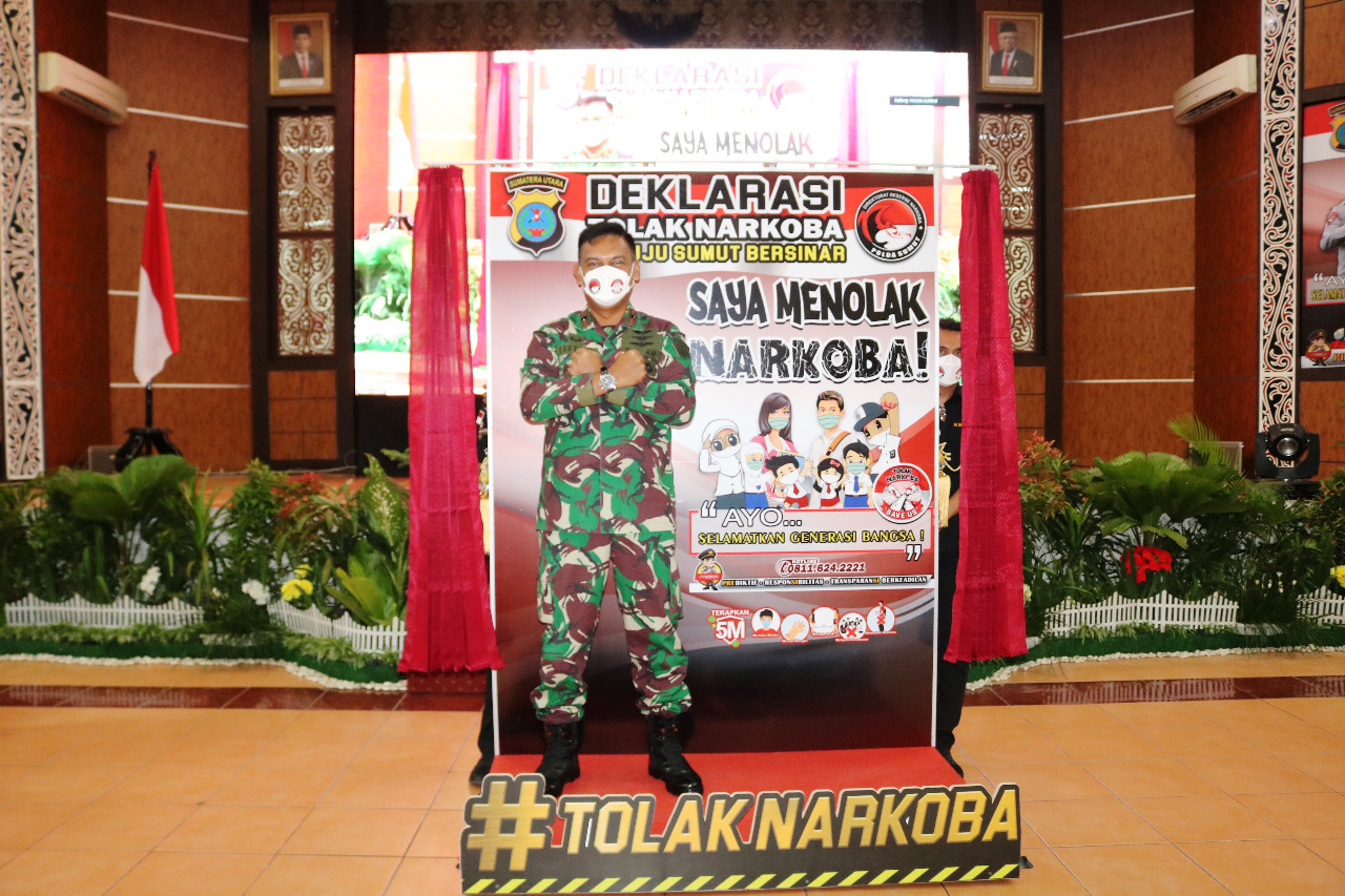 Pangkosekhanudnas III Hadiri Deklarasi Tolak Narkoba Menuju Sumut Bersinar