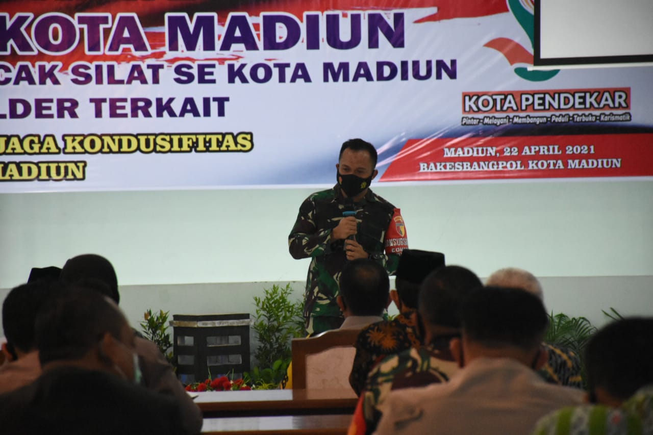 Jaga Kondusifitas Keamanan, Forkopimda Kota Madiun Gelar Rakor Bersama Perguruan Pencak Silat