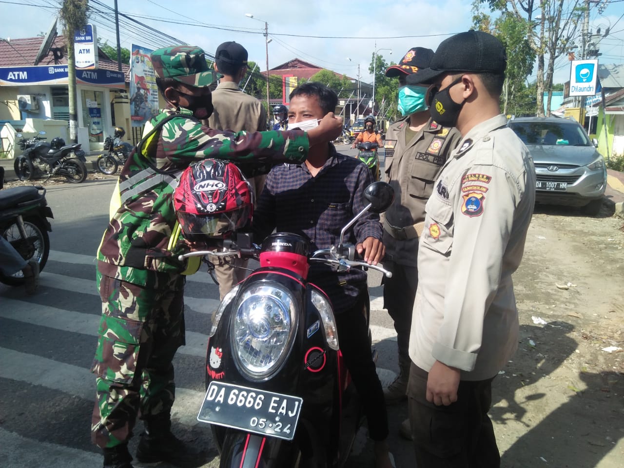 Enam Pelanggar Prokes Diberikan Teguran dan Masker Gratis