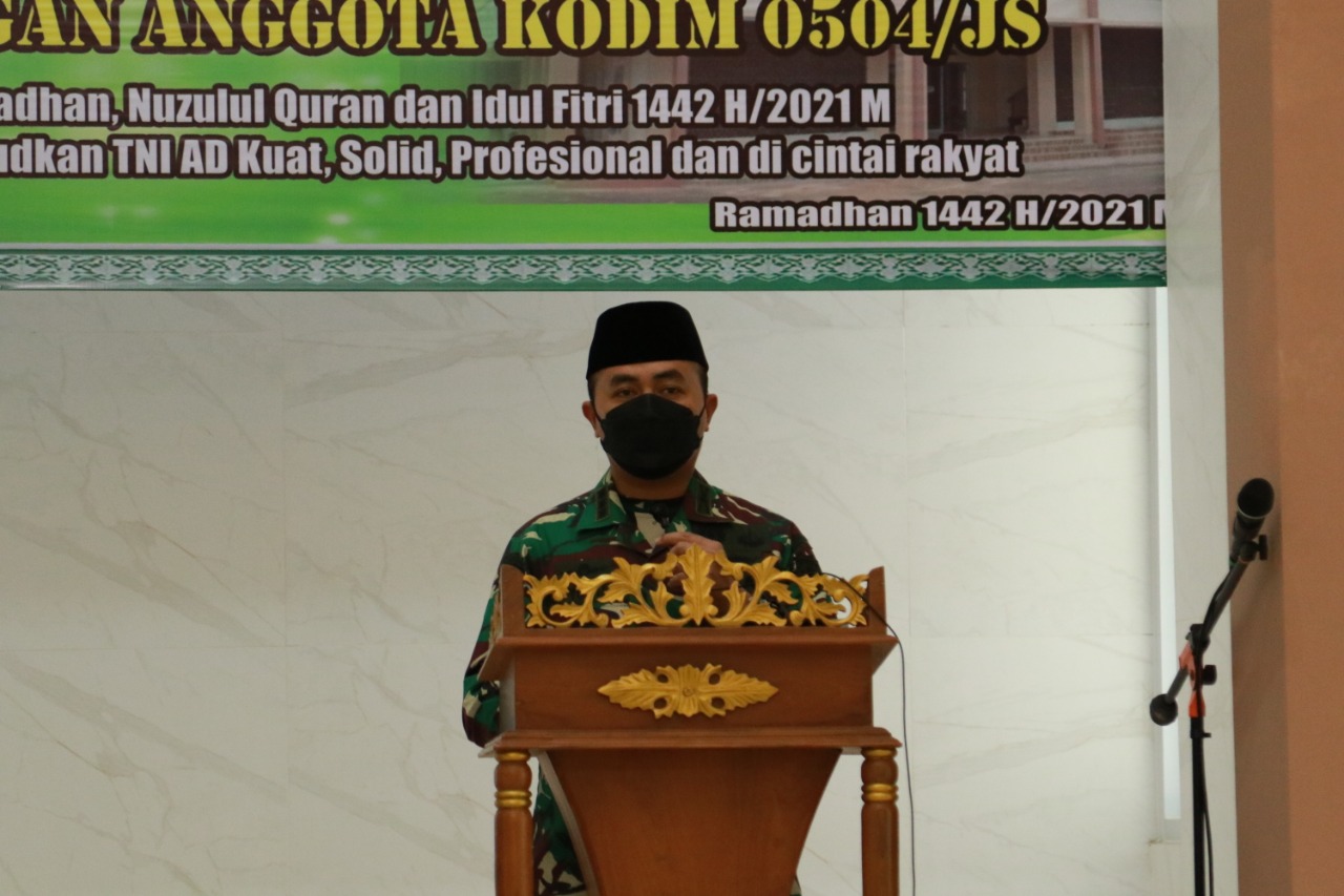 Kodim 0504/Jakarta Selatan Gelar Peringatan Nuzulul Qur’an 1442 H/2021 M