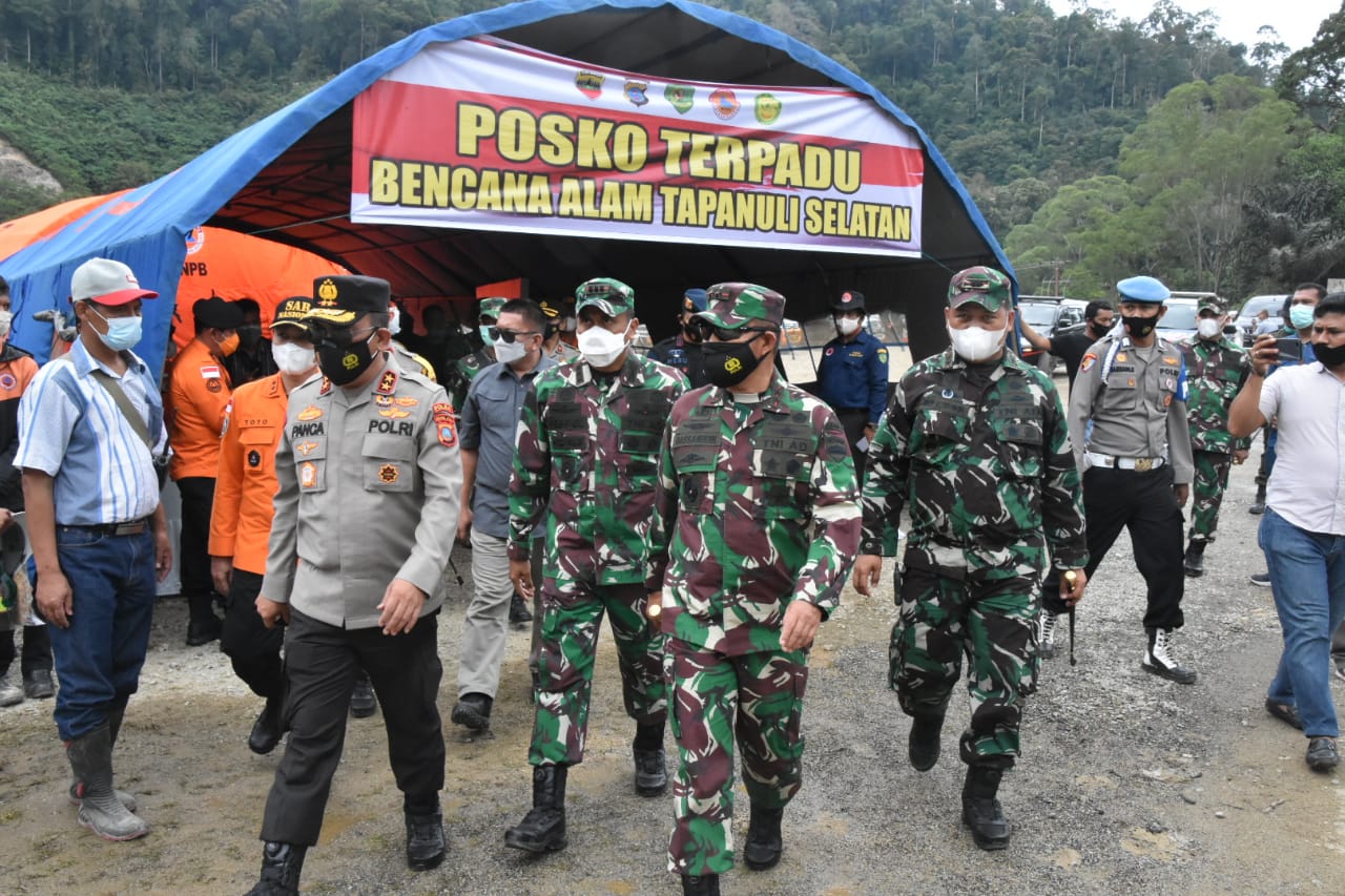 Pangdam I/BB Bersama Forkopimda Sumut, Tinjau Bencana Longsor di PLTA Batang Toru Tapsel