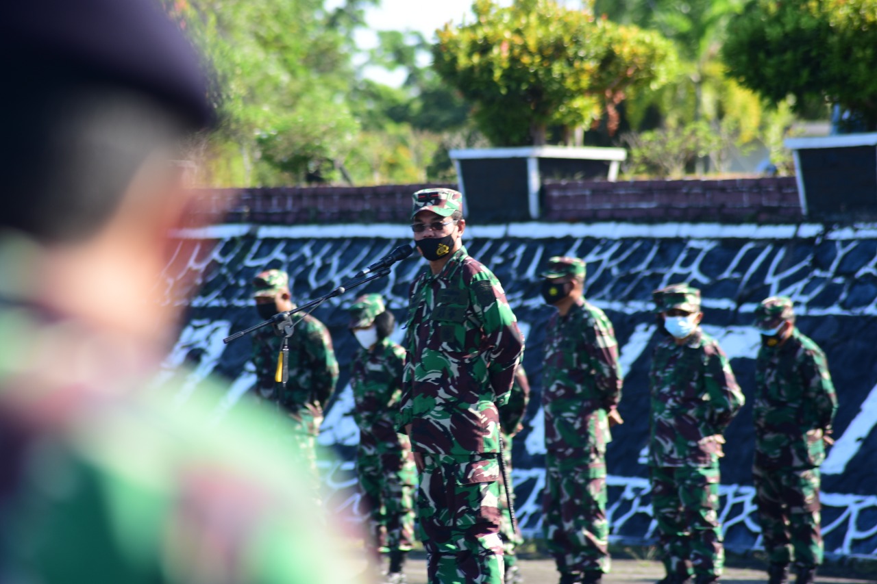 Danlantamal IV Pimpin Apel Gabungan Jelang Idul Fitri 1442 H