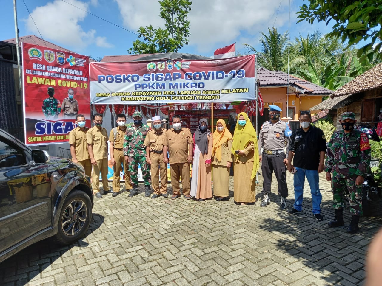 Pilar Labuan Amas Selatan Tinjau Posko PPKM Mikro