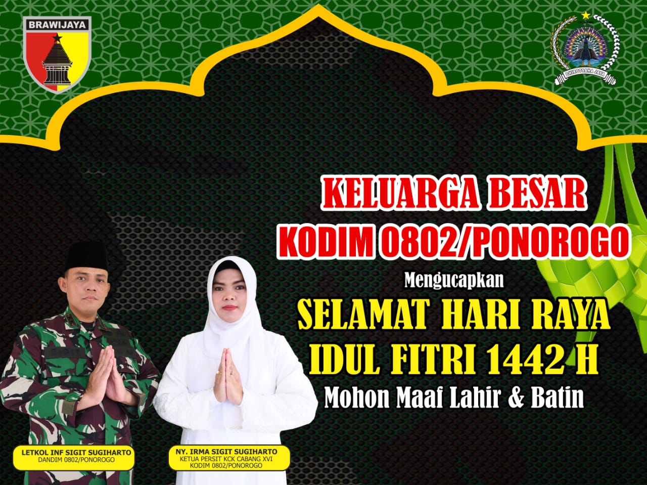 Komandan Kodim 0802/Ponorogo Mengucapkan : Selamat Hari Raya Idul Fitri 1442 H / 2021 M