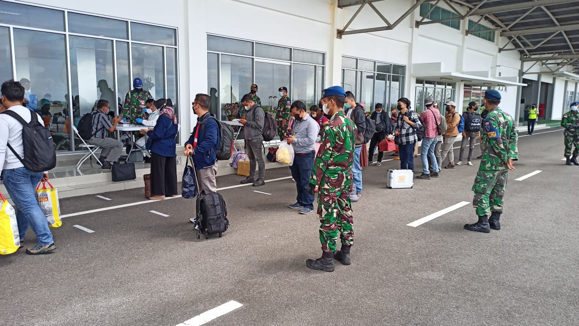 Danlanud RSA Perketat Prokes di Bandara Raden Sadjad