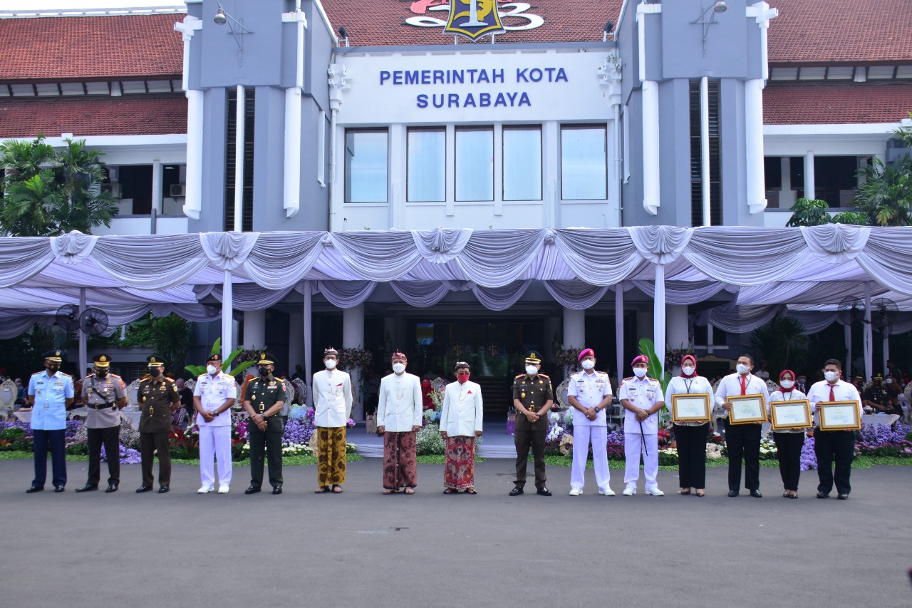 Lantamal V Hadiri Peringatan Hari Jadi Ke- 728 Tahun 2021 Kota Surabaya