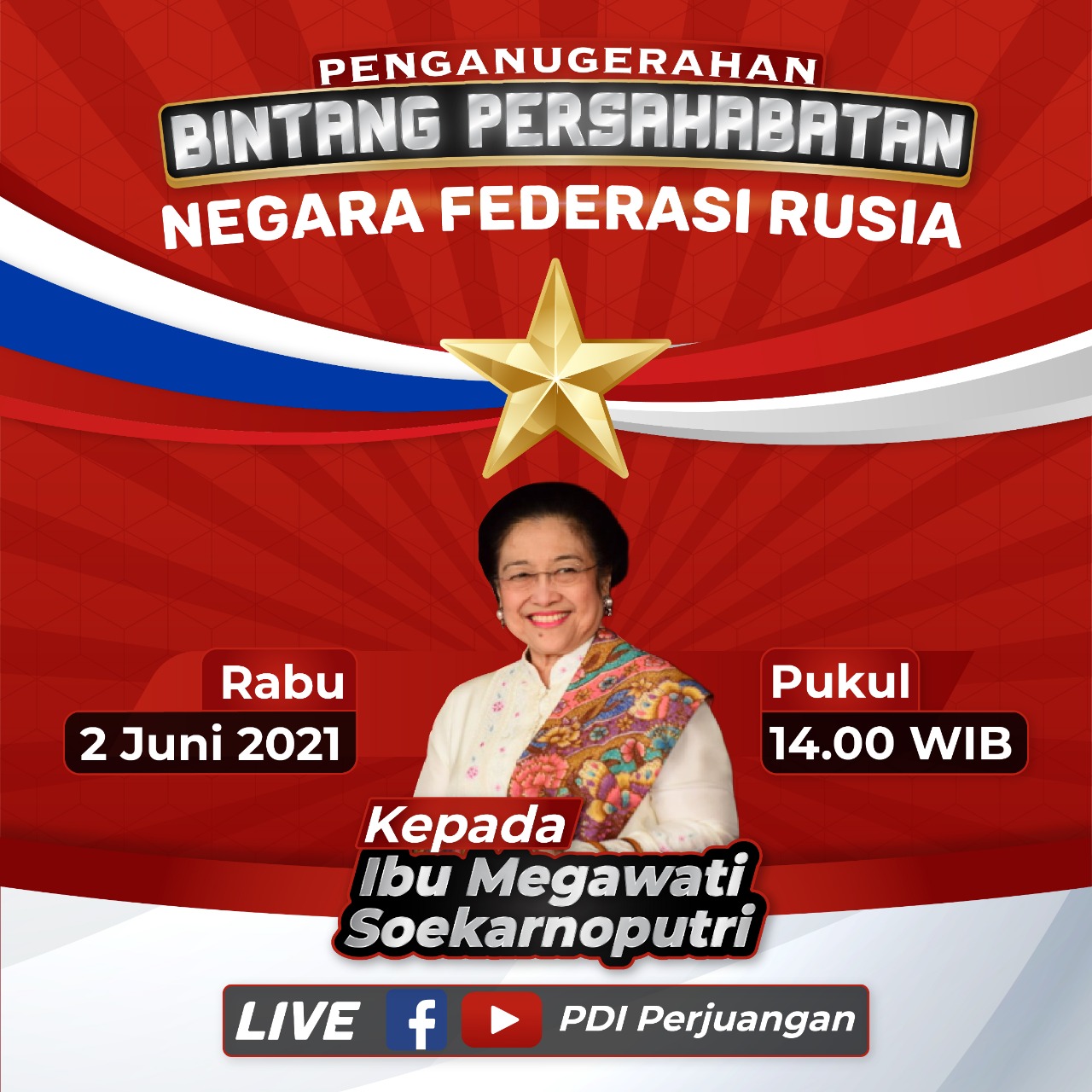 Megawati Terima Bintang Jasa Negara dari Presiden Rusia Vladimir Putin