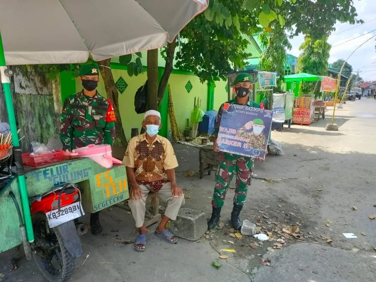 Personel Yonif 642/Kapuas Laksanakan Pengetatan Protokol Kesehatan Covid-19