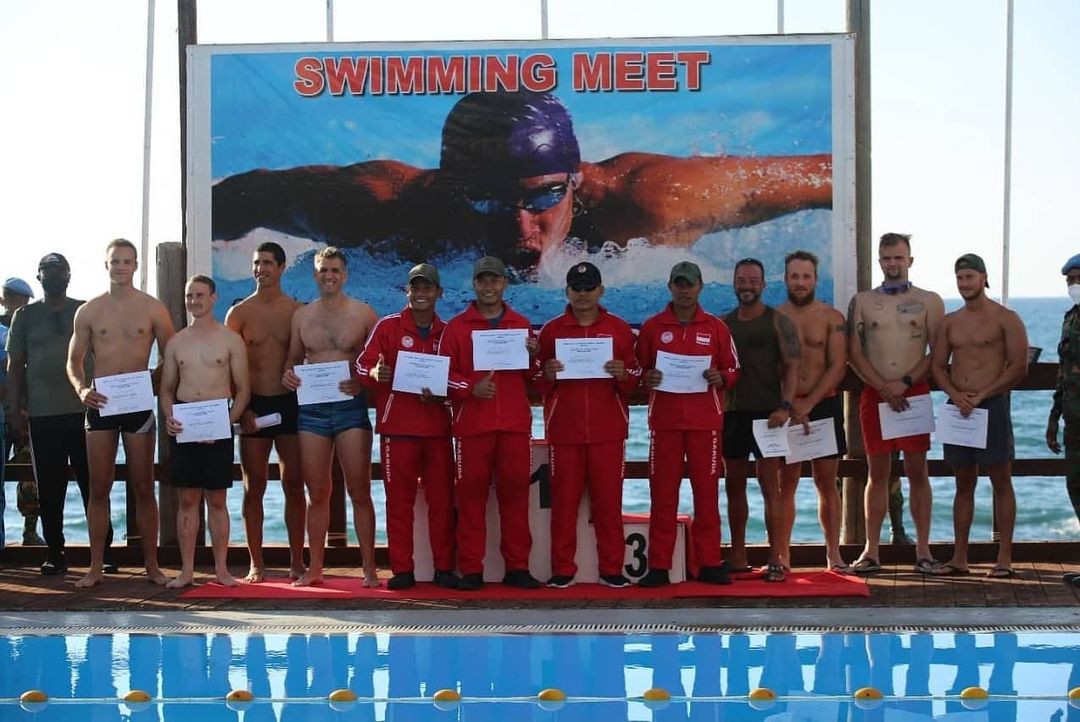 Satgas Indo FPC XXVI-M2 Sabet Juara Umum UNIFIL HQ Swimming Competition 2021