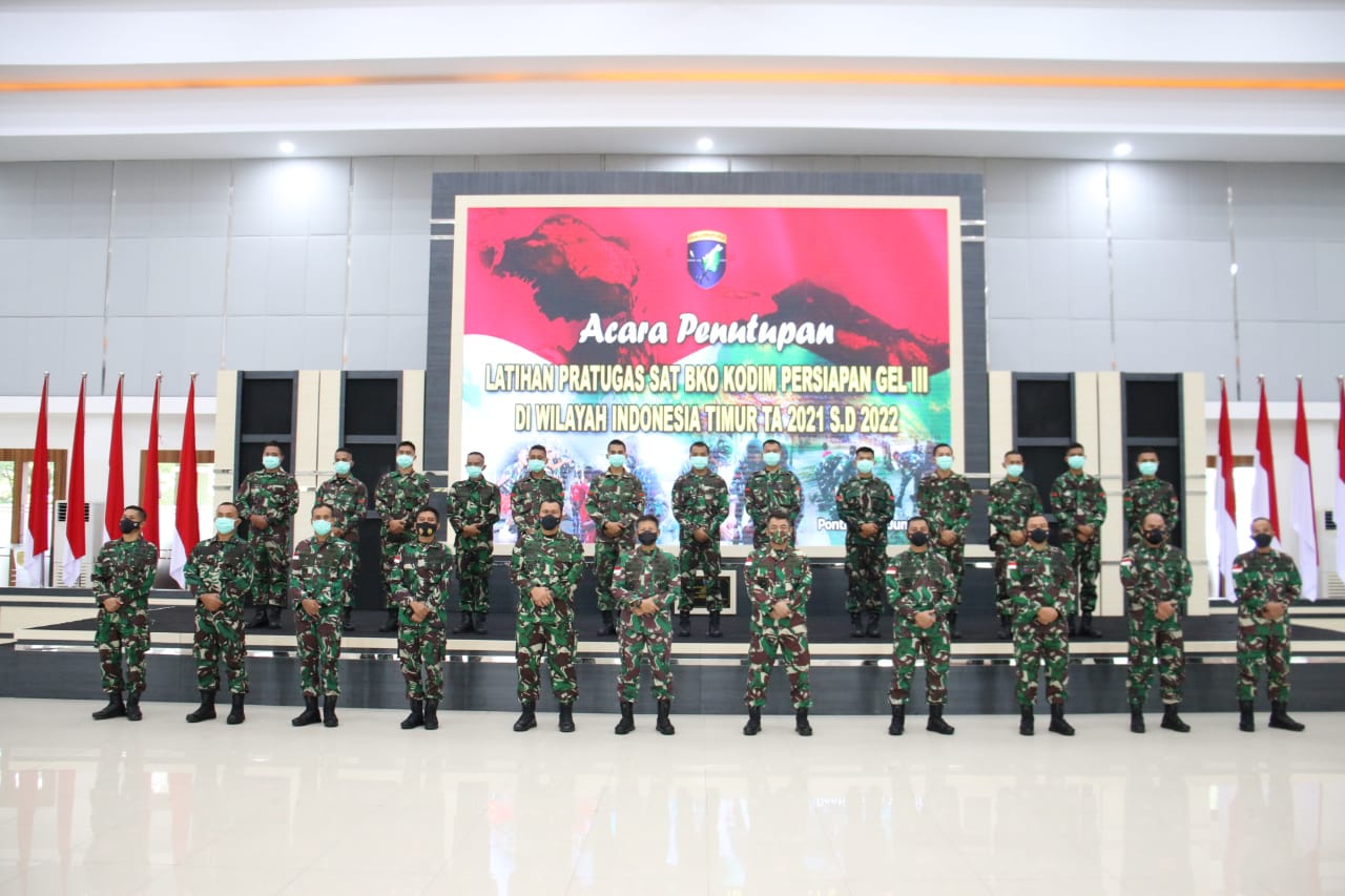 Penutupan Latihan Pratugas Satuan BKO Kodim Persiapan, Pangdam XII/Tpr : Kuasai Tugas – tugas Teritorial