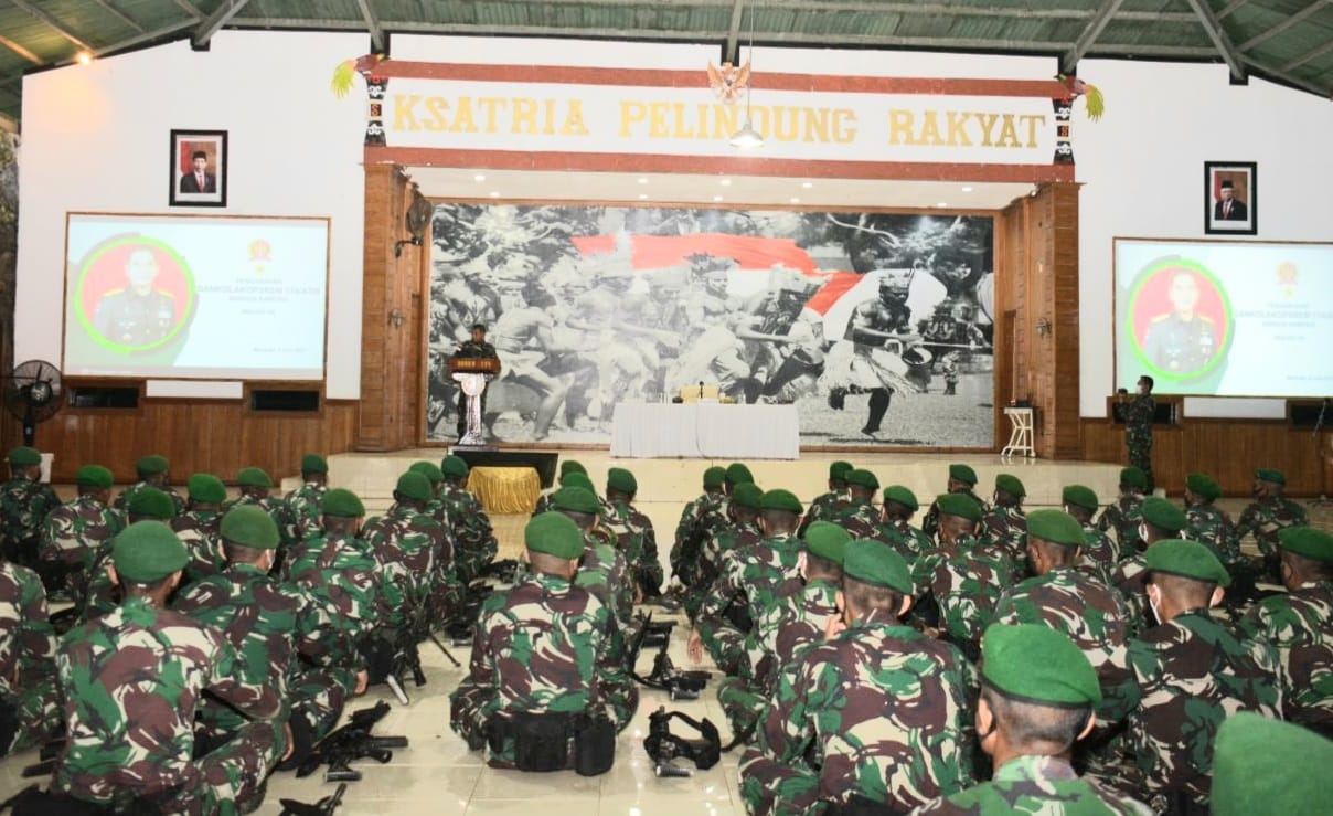 Pembekalan Pasukan Yonif 315/GRD, Danrem Merauke : Kalian Bukan Pasukan Setan, Utamakan Kasih Sayang