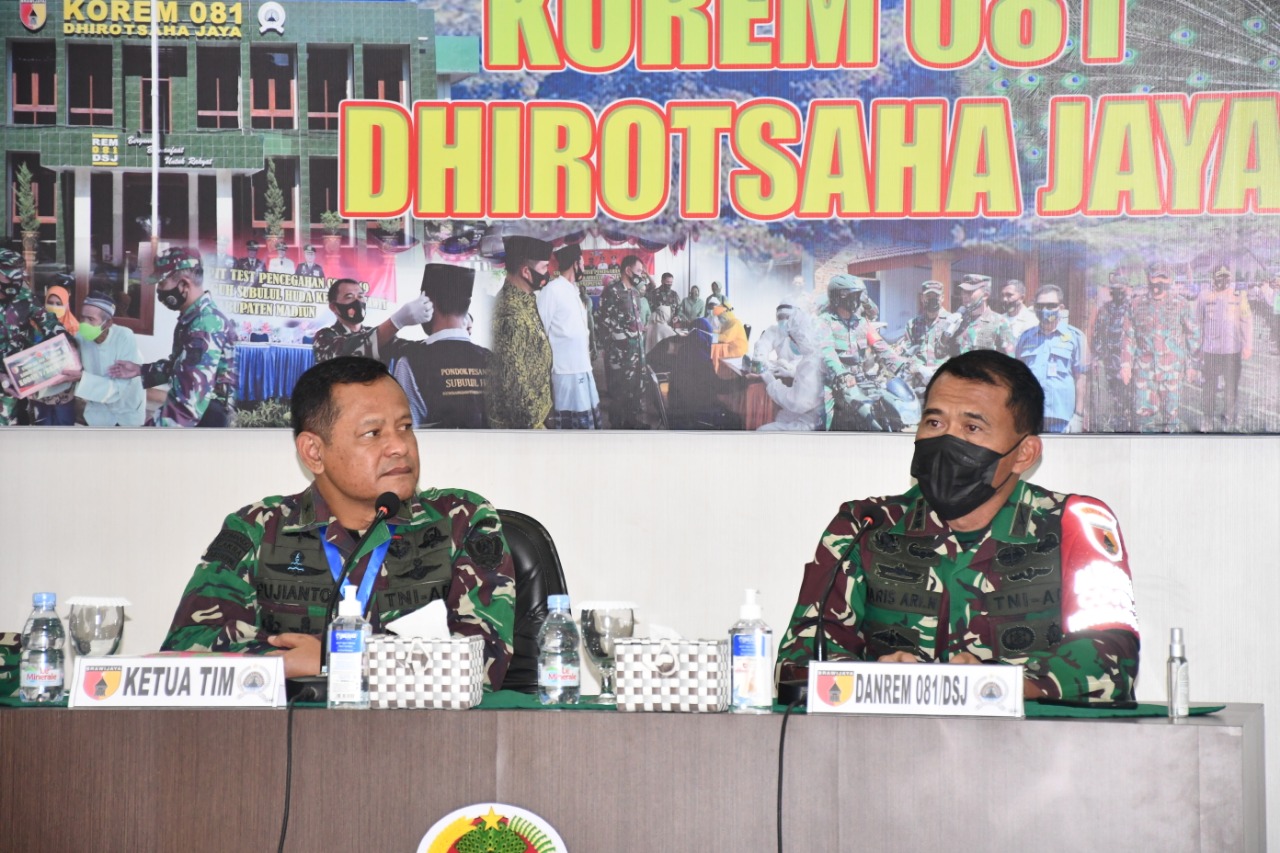 Korem 081/DSJ Terima Tim Post Audit Itjenad