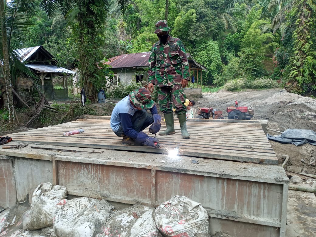 Progres Pengerjaan 4 Unit Jembatan TMMD 111 Kodim 0204/DS Tembus 50 Persen