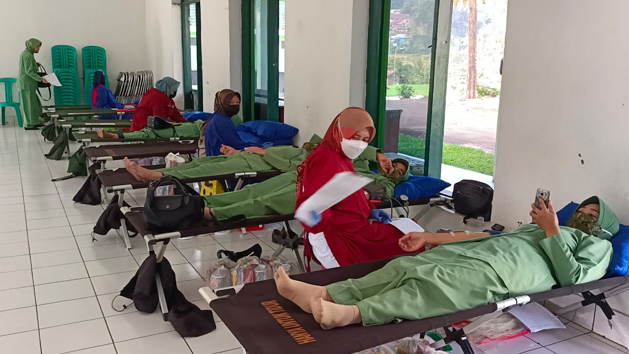 Kodim 0610/Sumedang Gelar Baksos Donor Darah