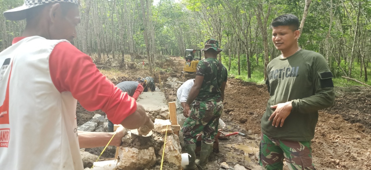 Pembuatan Plat Decker TMMD Ke 111 Masih Tahap Pembuatan Batas