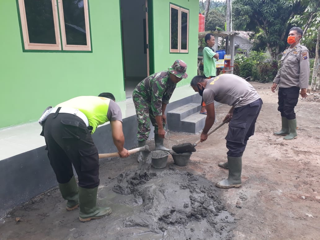 Di Lokasi TMMD Kodim 0204/DS, Sinergitas TNI-Polri Makin Kental