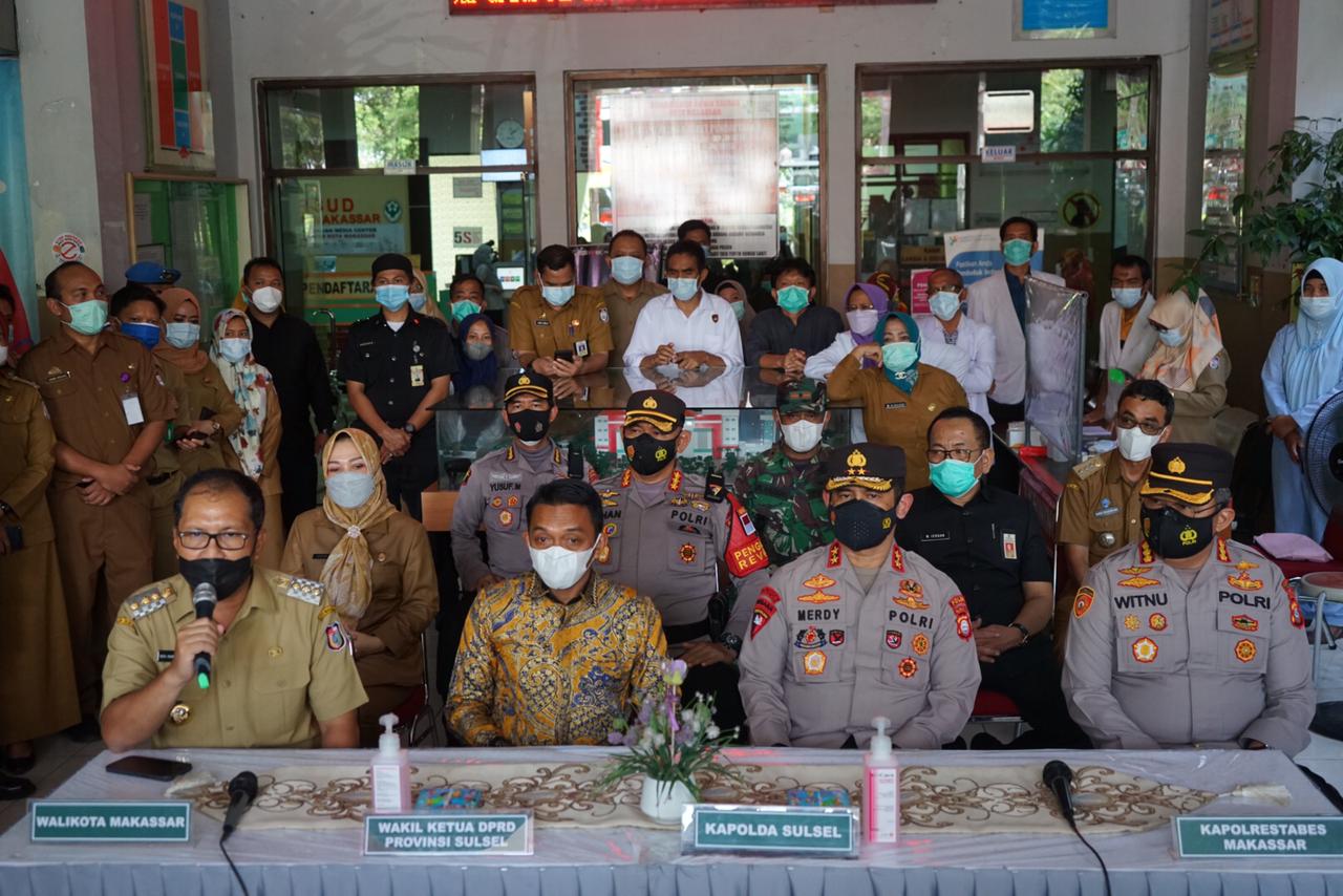 Kapolrestabes Makassar bersama Forkopimda Sulsel Tinjau RS. Bhayangkara dan 2 RSUD Kota Makassar