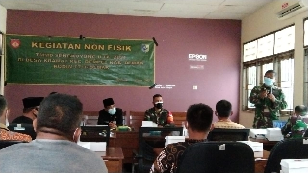 Sasaran Non Fisik TMMD, Dandim Demak Ajak Masyarakat Patuhi Protokoler Kesehatan