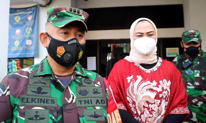 Danrem 063/SGJ Tinjau Serbuan Vaksinasi TNI-Polri dan Pemda Kab Karawang