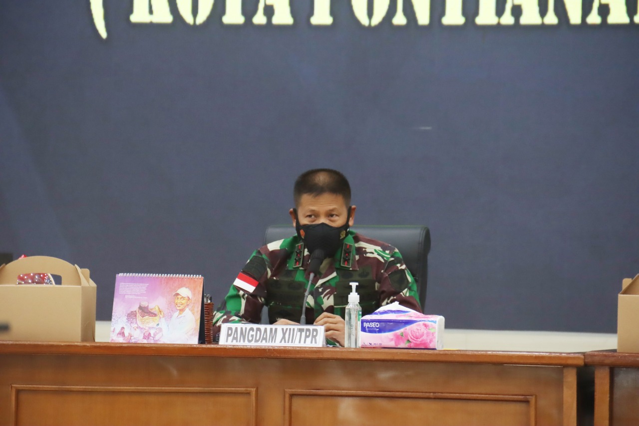 Pangdam XII/Tpr dan Forkopimda Gelar Rakor Pelaksanaan PPKM Darurat Di Wilayah Prov Kalbar dan Kalteng