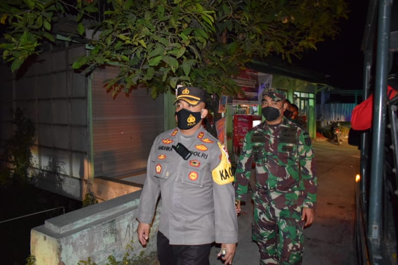 Bersama Forkopimda, Dandim 0716/Demak Monitoring Pelaksanaan PPKM Darurat Di Beberapa Lokasi