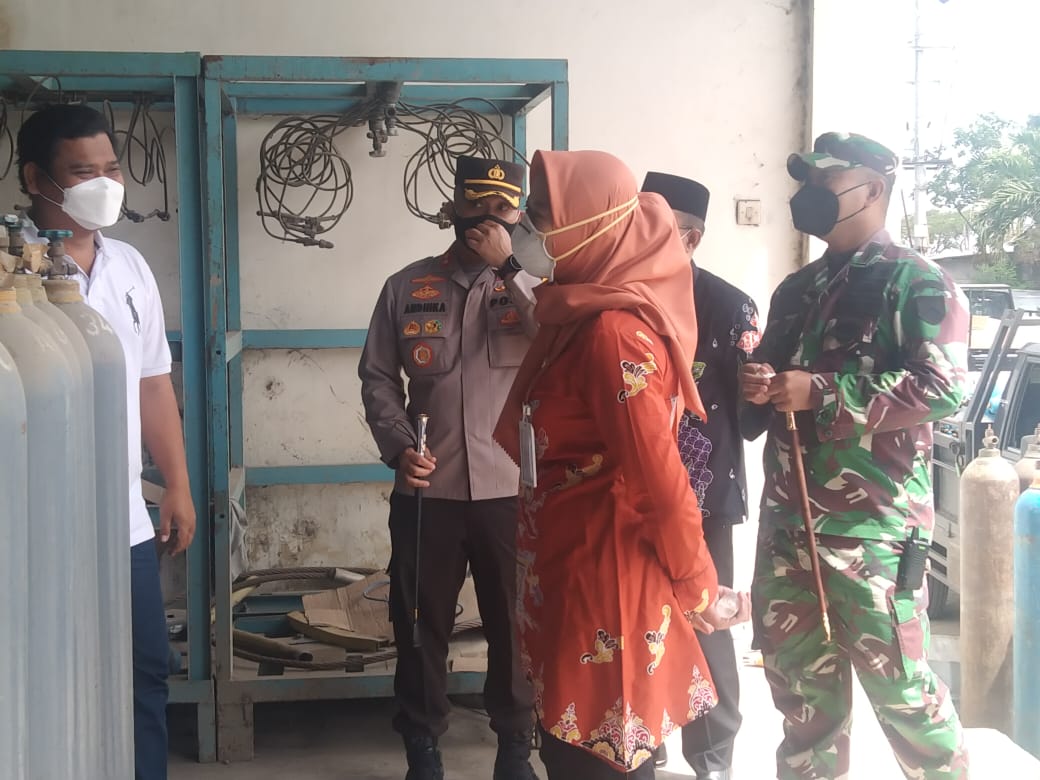 Pastikan Ketersediaan Oksigen Mencukupi, Dandim 0716/Demak Bersama Forkopimda Kunjungi CV. Candi Mitra Gas