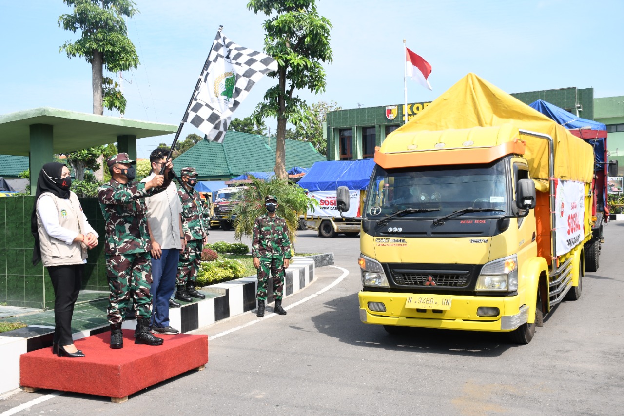 Kerjasama dengan Yayasan Wings Peduli, Korem 081/DSJ Siap Salurkan Bansos PPKM Darurat