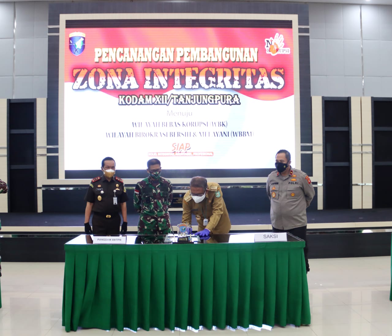 Kodam XII/Tpr Canangkan Pembangunan Zona Integritas Menuju WBK dan WBBM