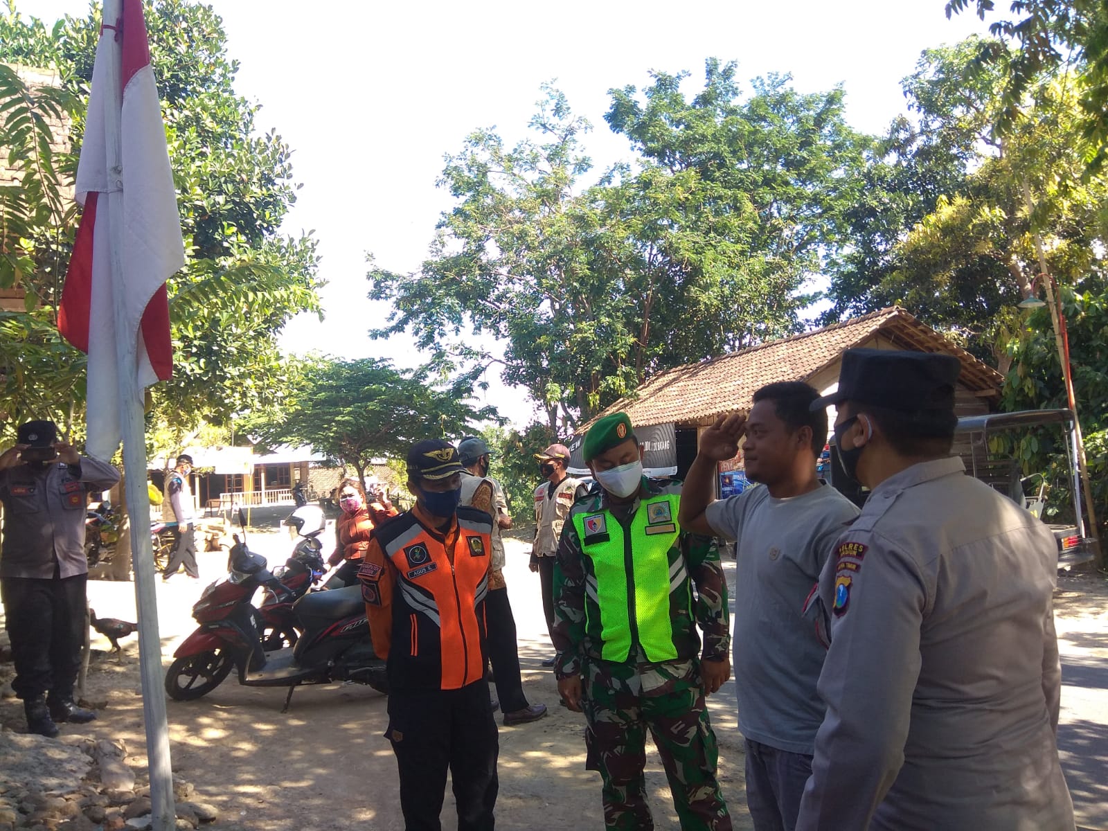 Langgar Prokes, Kodim 0803/Madiun Beri Sanksi Hormat Bendera Merah Putih