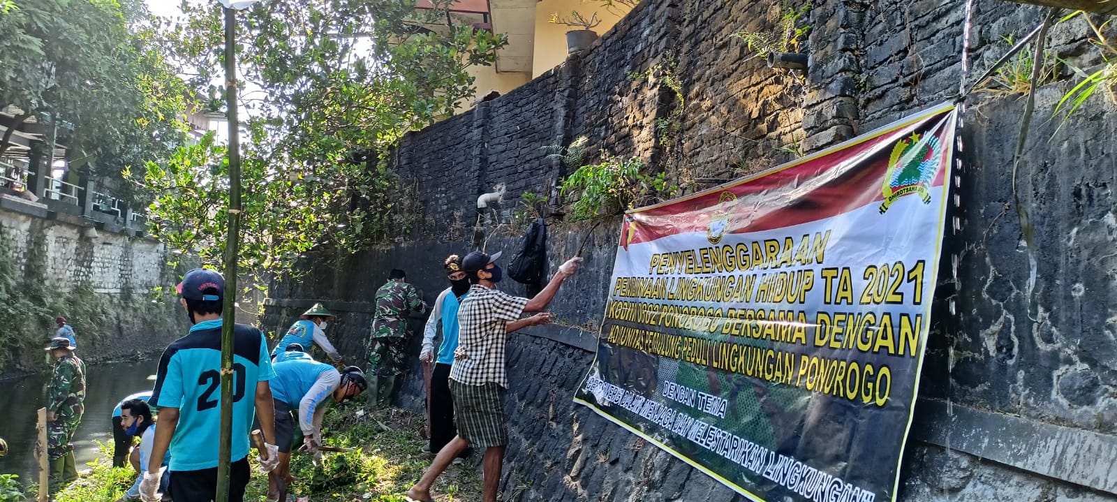 Pembinaan Lingkungan Hidup, Kodim 0802/Ponorogo Ajak Masyarakat Jaga Kebersihan Sungai