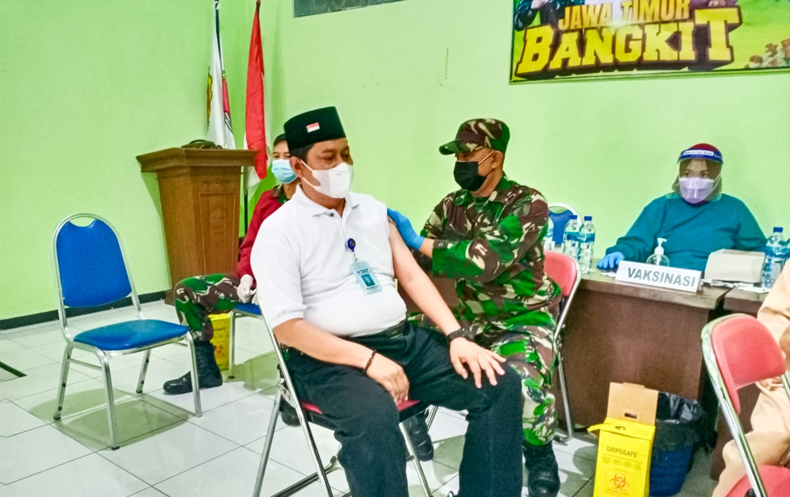 Kodim Bojonegoro Kembali Gelar Vaksinasi Dosis Kedua untuk Ratusan Naker Koperasi Karep