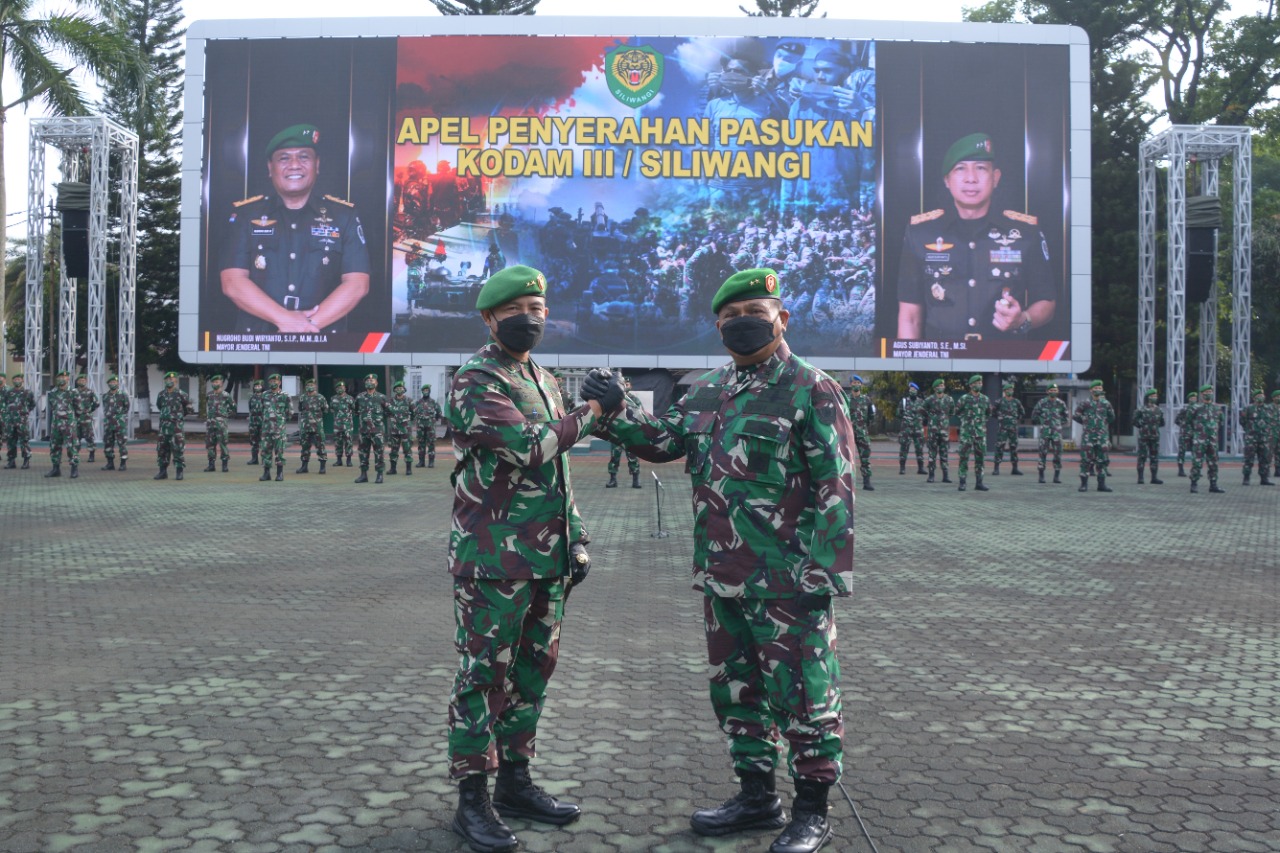 Kodam III/Siliwangi Gelar Upacara Penyerahan Pasukan Kodam III/Siliwangi