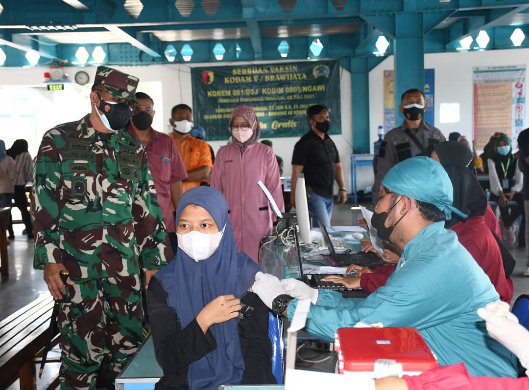 Jatim Tertinggi, Korem 081/DSJ Percepat Vaksinasi