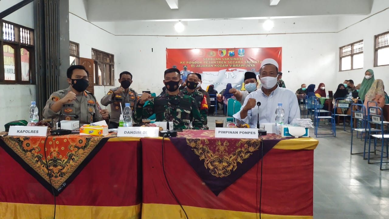 Dandim 0801 Pacitan Bersama Kapolres Pacitan Ikuti Video Conference Dengan Panglima TNI