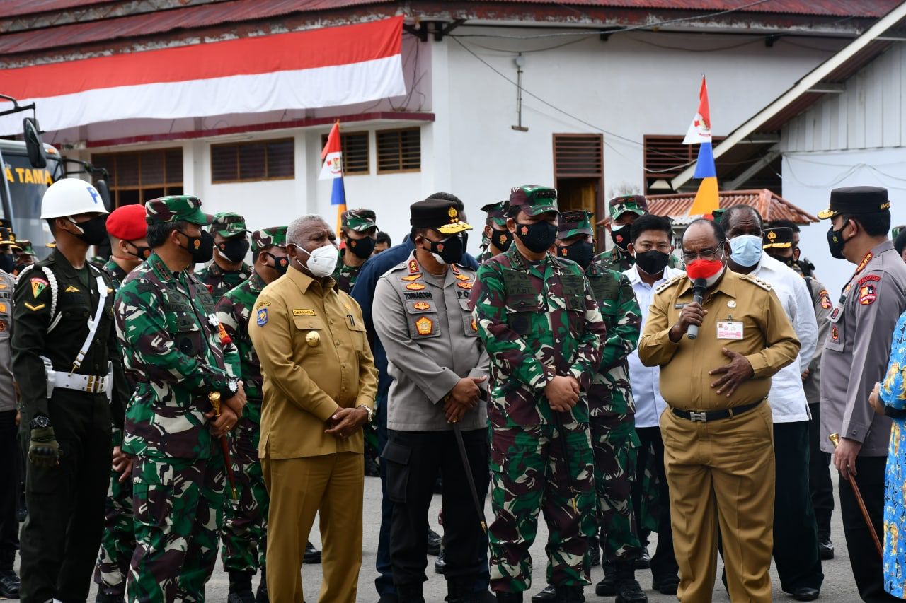 Penanganan Covid-19, Panglima TNI dan Kapolri Tatap Muka Bersama Forkopimda Provinsi, Kota dan Kabupaten Se-Papua Barat