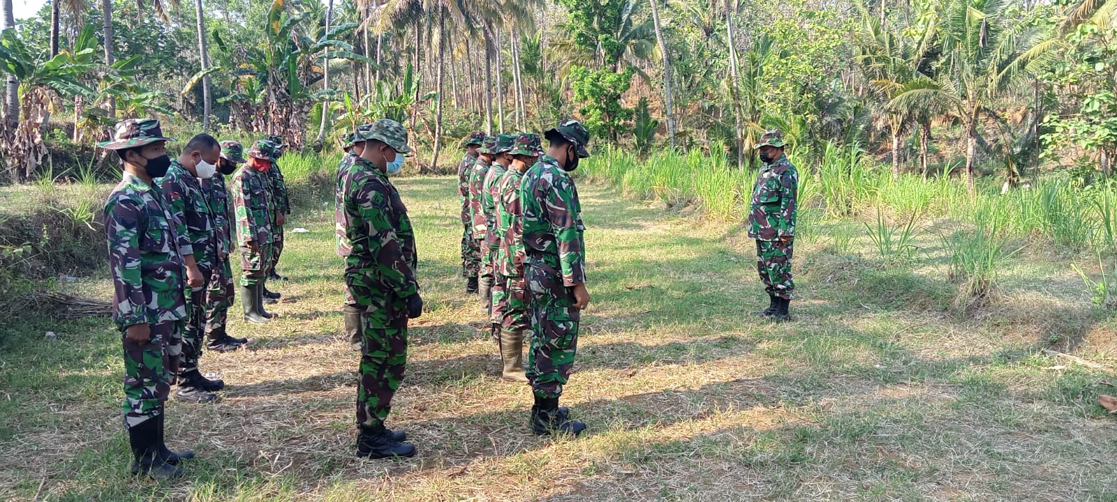 Danramil Gunem Pimpin Apel Pagi Pelaksanaan Pra TMMD Reg 112 Kodim 0720/Rembang