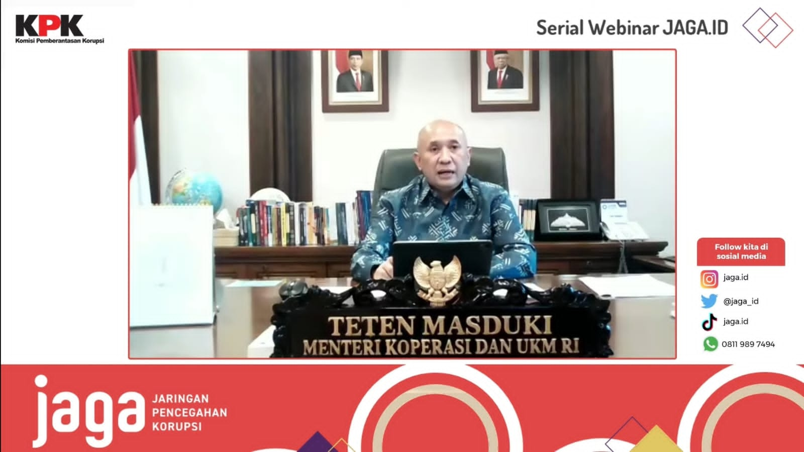 MenKopUKM Dukung Upaya KPK Melalui Jaga.id Untuk Kawal BPUM