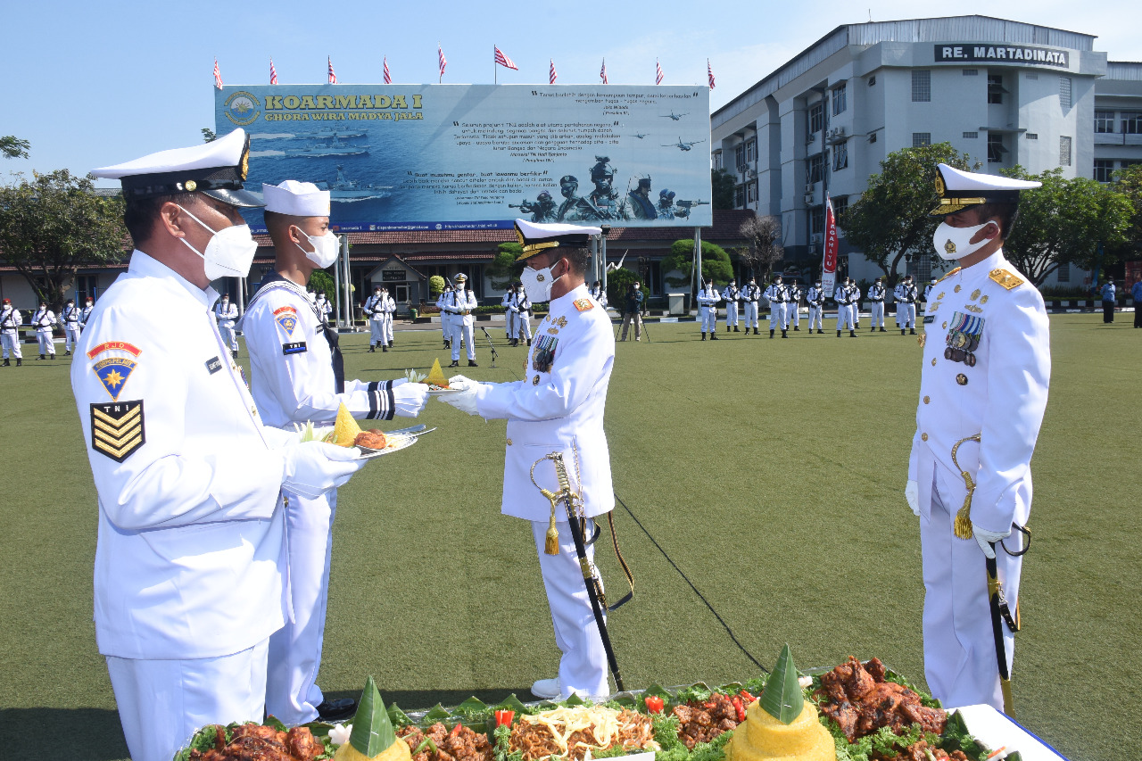 Koarmada I Peringati HUT Ke-76 TNI AL Secara Sederhana