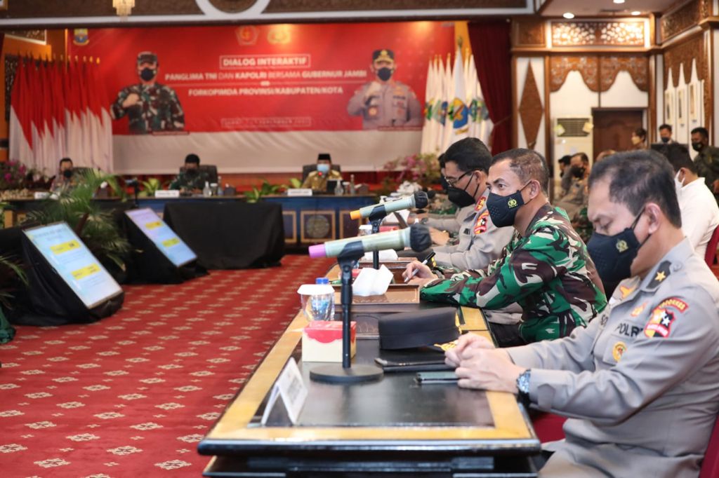 Panglima TNI : Pengetatan PPKM Level IV Berhasil Turunkan Kasus Covid-19 Di Jambi