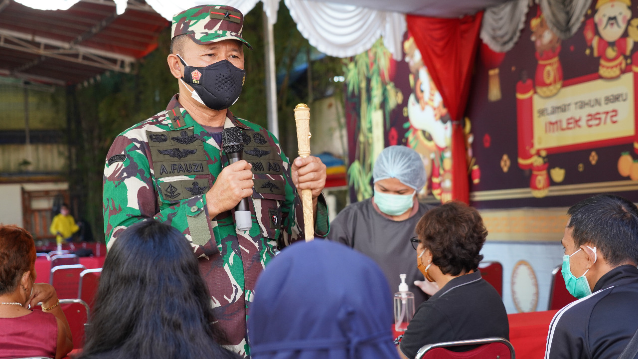 Brigjen TNI Acmad Fauzi Prioritaskan Target Vaksinasi Kawasan Puncak Kolaborasi Dengan RS. Paru M.Guenawan Cisarua