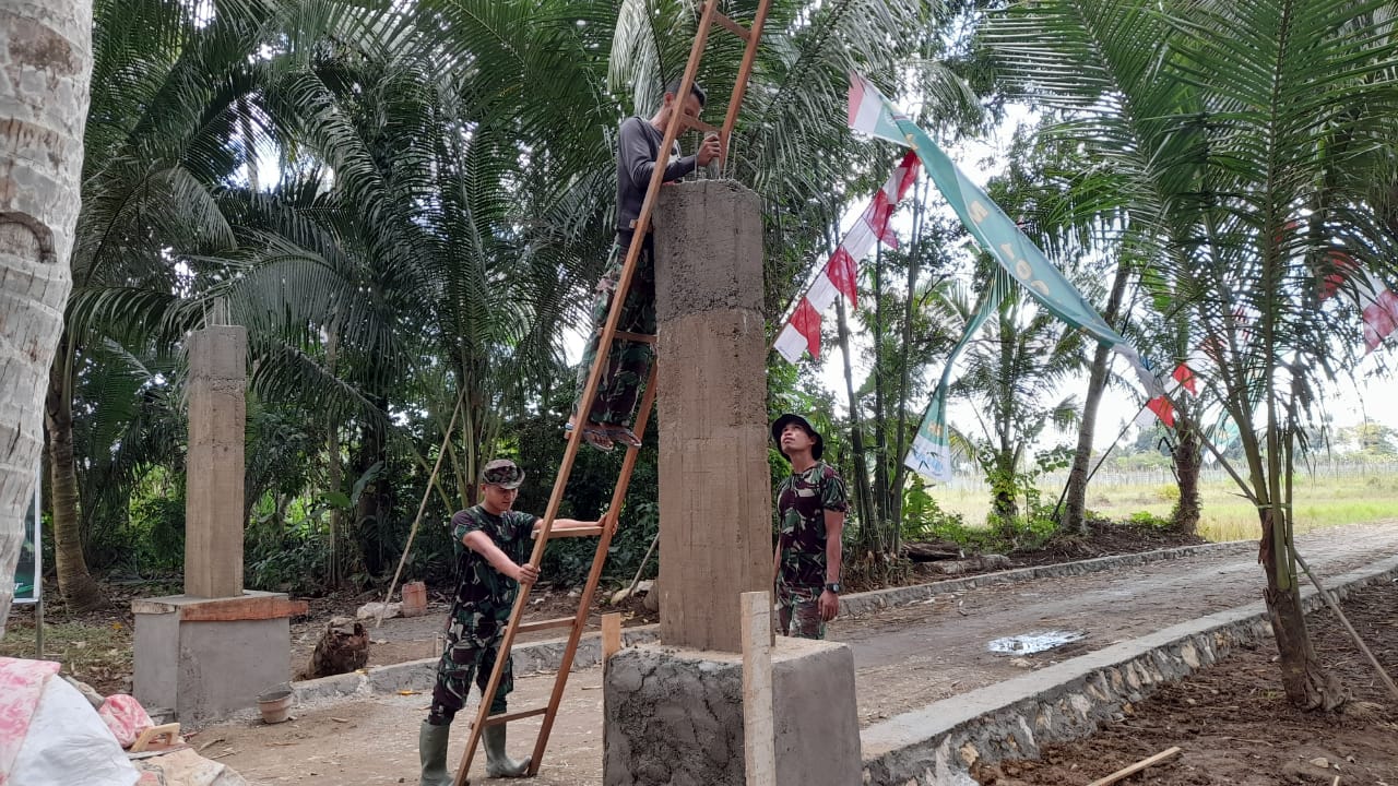 Pembangunan Gapura TMMD ke-112 Capai 45 Persen