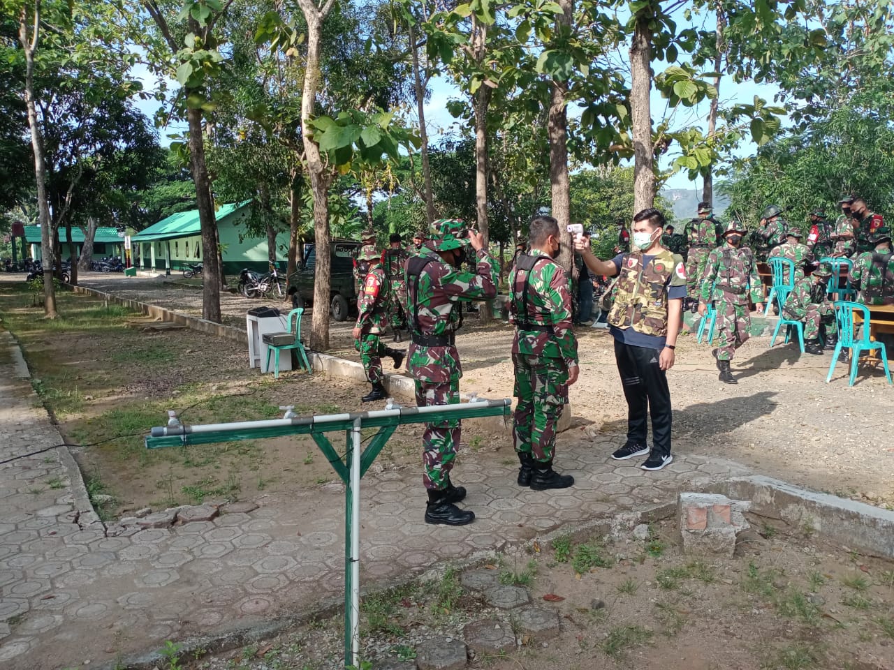 Di Masa Pandemi Covid 19 Polkes 05.09.11. Pacitan, Dukung Latihan Menembak Kodim 0801 Pacitan.