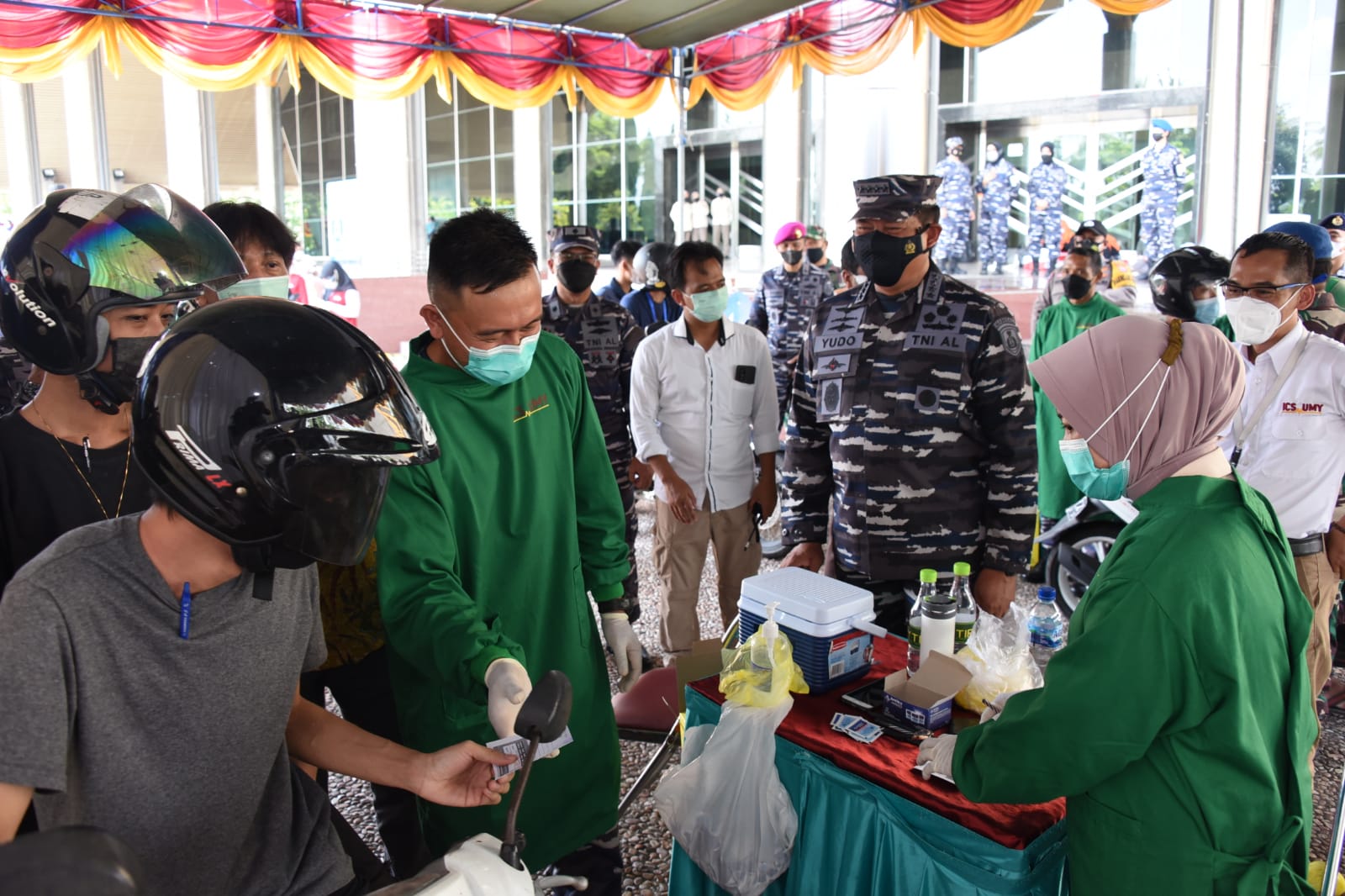 Kasal Tinjau Vaksinasi di Universitas Muhammadiyah Yogyakarta