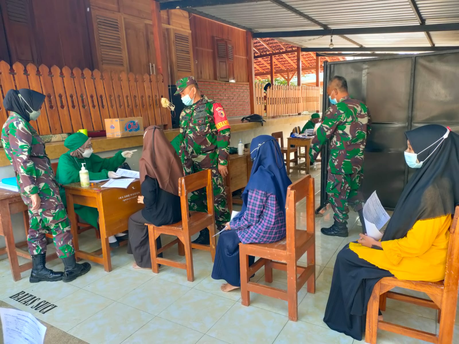 Kodim 0803/Madiun Kembali Gelar Serbuan Vaksinasi Di Lingkungan Pondok Pesantren