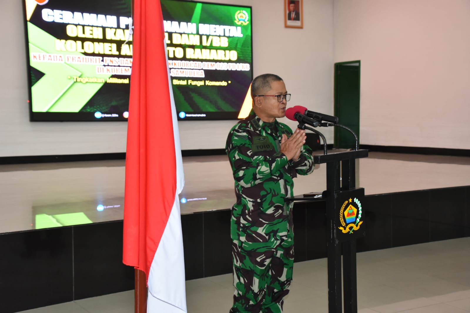 Korem 023/KS Laksanakan Bintal Fungsi Komando Dari Tim Bintaldam I/BB