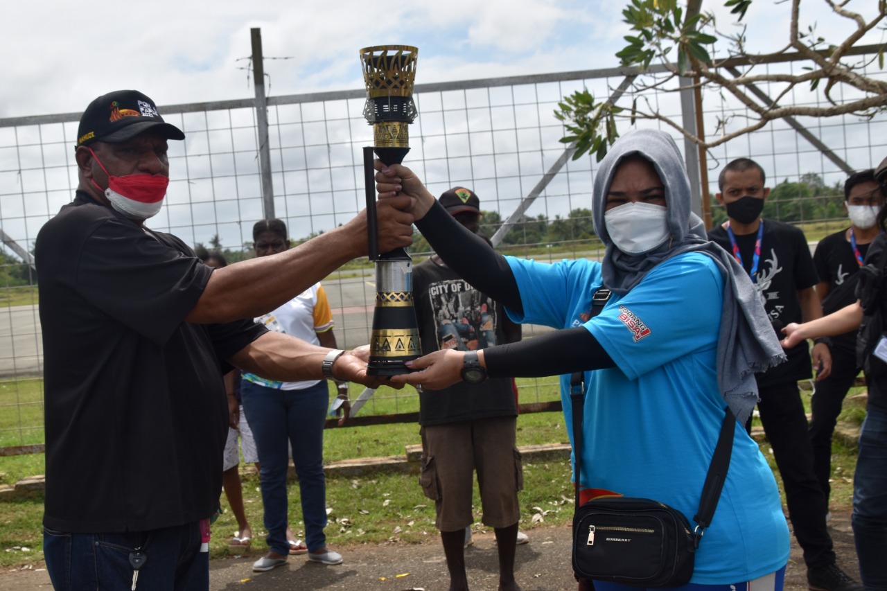 Mantapkan Kirab Obor Api PON XX Papua Cluster Kab. Merauke, Kasdim 1707/Merauke Pimpin Geladi